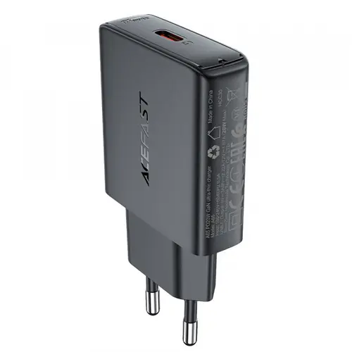 Incarcator Retea Acefast A65, 20W, 3A, 1 x USB-C (Negru)