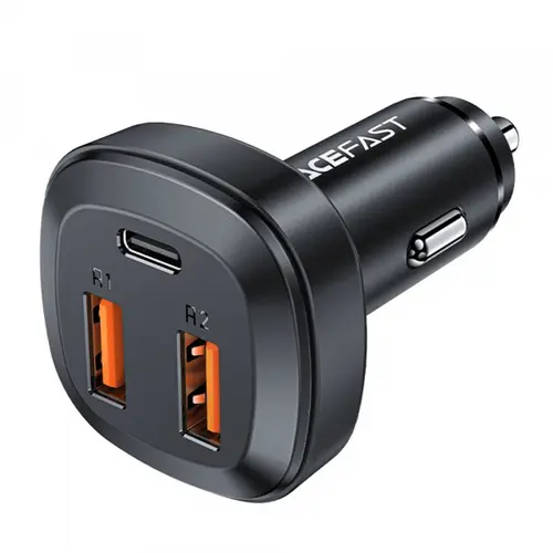 Incarcator Auto Acefast B9, 66W, 5A, 2 x USB-A - 1 x USB-C (Negru)