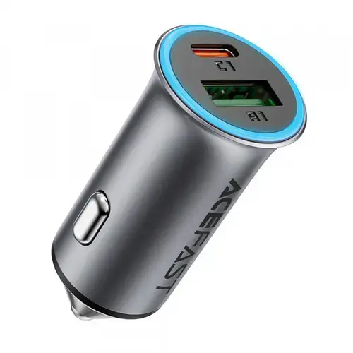 Incarcator Auto Acefast B16, 95W, 3.25A, 1 x USB-A - 1 x USB-C (Gri)