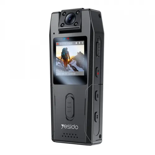 Camera video de actiune Yesido KM25, 1080P, Afisaj 1.3inch, 720/1080P, Unghi de filmare 80 grade (Negru)