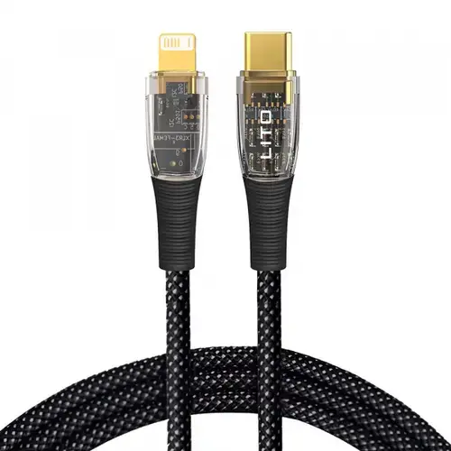 Cablu Date/Incarcare Lito LD01, USB-C - Lightning, 27W, 1.2m