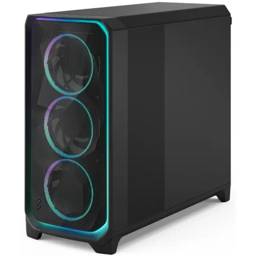 Carcasa Fractal Design Meshify 3 XL Ambience Pro RGB, Middle Tower, Fara sursa (Negru)
