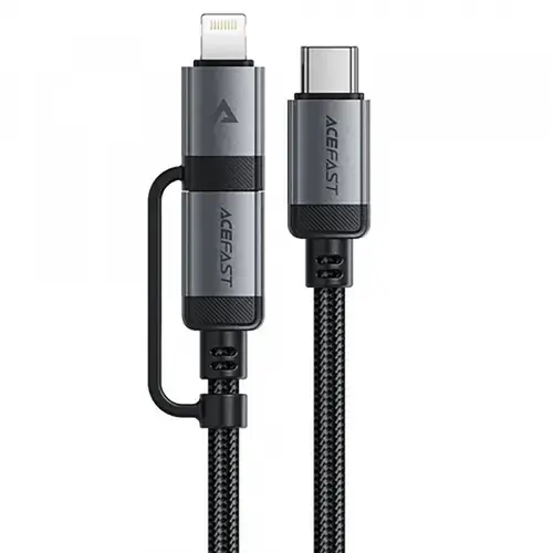 Cablu de Date si Incarcare USB-C - Lightning / USB-C Acefast C20-01, 60W, 1.2m (Negru)