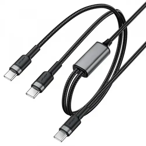 Cablu de Date si Incarcare USB-C - 2 x USB-C Acefast C22-02, 100W, 1.25m (Negru)