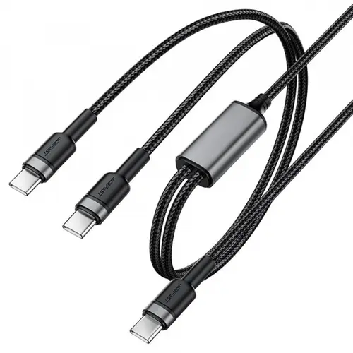 Cablu de Date si Incarcare USB-C - 2 x USB-C Acefast C22-02, 100W, 1.25m (Negru)