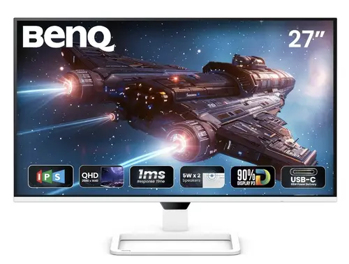Monitor Gaming IPS LED BenQ 27inch EW270Q, QHD (2560 x 1440), HDMI, DisplayPort, Boxe, 200 Hz, 1 ms (Alb)