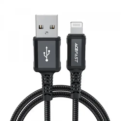 Cablu De Date si Incarcare USB-A - Lightning Acefast C4-02, 18W, 1.8m (Negru)