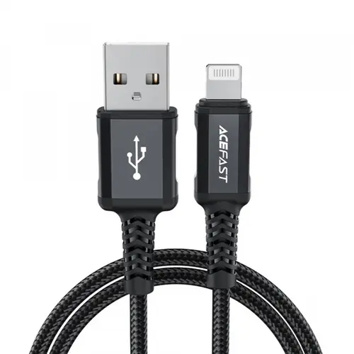 Cablu De Date si Incarcare USB-A - Lightning Acefast C4-02, 18W, 1.8m (Negru)