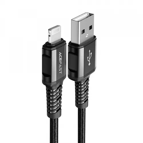 Cablu De Date si Incarcare USB-A - Lightning Acefast C1-02, 18W, 1.2m (Negru)