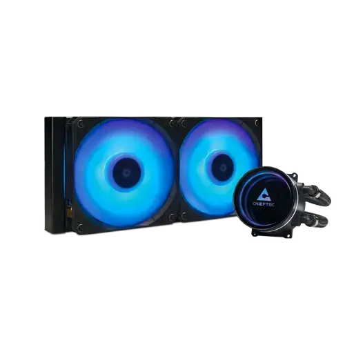 Cooler CPU Chieftec Iceberg 240, iluminare RGB, 500 - 2200rpm (Negru)
