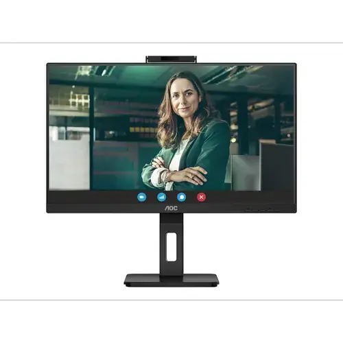 Monitor IPS LED AOC 23.8inch 24P3QW, Full HD (1920 x 1080), HDMI, DisplayPort, Boxe, Pivot (Negru)