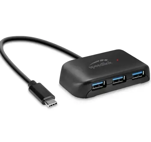 Hub USB Speedlink SNAPPY EVO SL-140203, 3 x USB 3.2 Gen 1, 1 x USB-C (Negru)