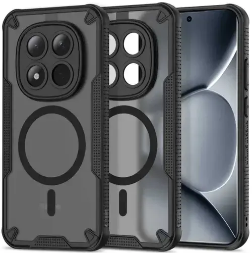 Husa MagSafe pentru Xiaomi Poco M8 Pro / Redmi Note 15 Pro+ 5G, Tech-Protect, Rugged Shield, Neagra