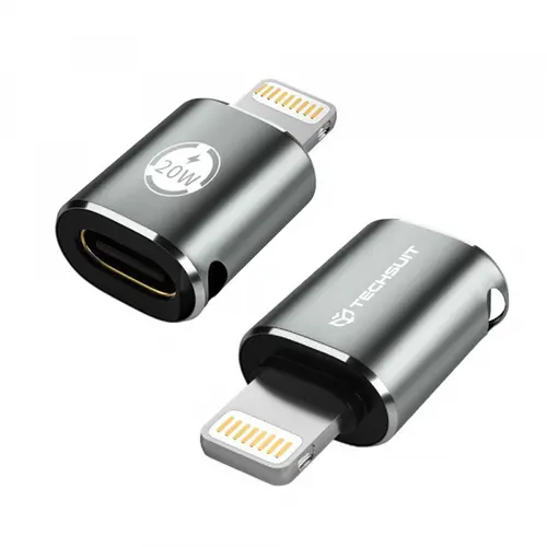 Adaptor Date/Incarcare Techsuit A11 TitanCoreX, USB-C - Lightning (Gri)