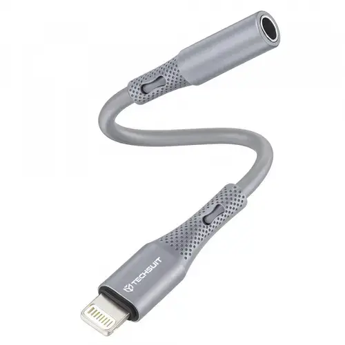 Adaptor Audio Techsuit AC2 SoundFlex, Lightning - 3.5mm (Gri)