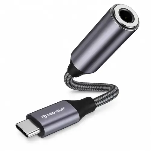 Adaptor Audio Techsuit AC8 MusicDox, USB-C - 3.5mm (Gri)