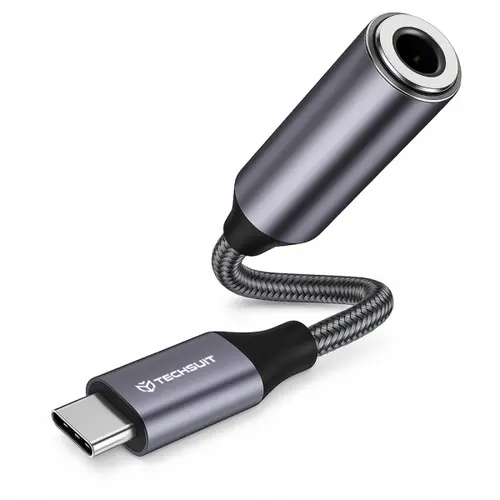 Adaptor Audio Techsuit AC8 MusicDox, USB-C - 3.5mm (Gri)