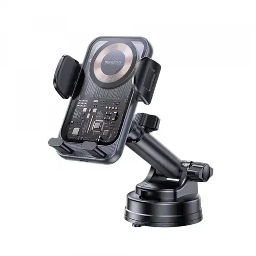 Suport si Incarcator Auto Wireless Yesido C307, 15W, 1.67A (Negru)