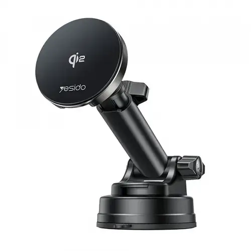 Suport si Incarcator Auto Wireless Yesido DS30, 15W, 1.67A (Negru)