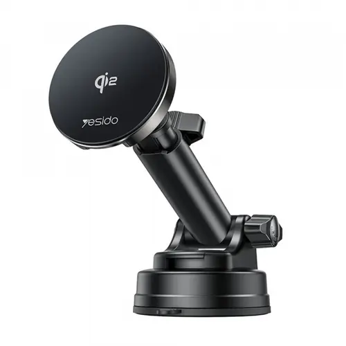 Suport si Incarcator Auto Wireless Yesido DS30, 15W, 1.67A (Negru)