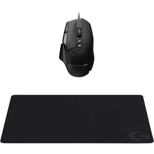 Kit Mouse Logitech G502 X, Wired, USB + Mouse Pad G240 (Negru)