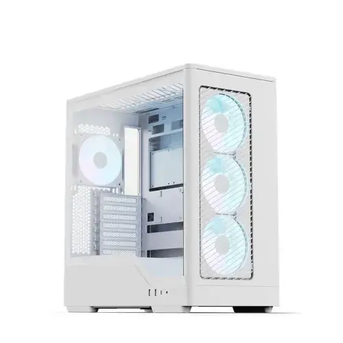 Carcasa Aerocool D520A V1, Tempered Glass, Middle Tower, Fara sursa (Alb)