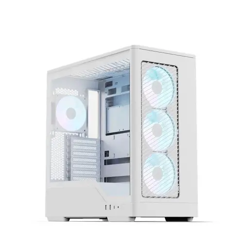 Carcasa Aerocool D520A V1, Tempered Glass, Middle Tower, Fara sursa (Alb)