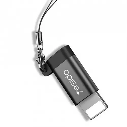 Adaptor Date si Incarcare microUSB - Lightning Yesido GS05 (Negru)
