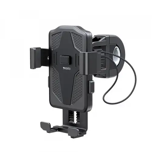 Suport Bicicleta Yesido C94, Compatibil cu telefoane intre 4inch - 6.5inch (Negru)
