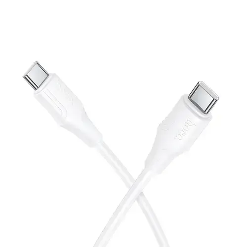 Cablu Date/Incarcare HOCO X124, USB-C - USB-C, 60W, 1m (Alb)