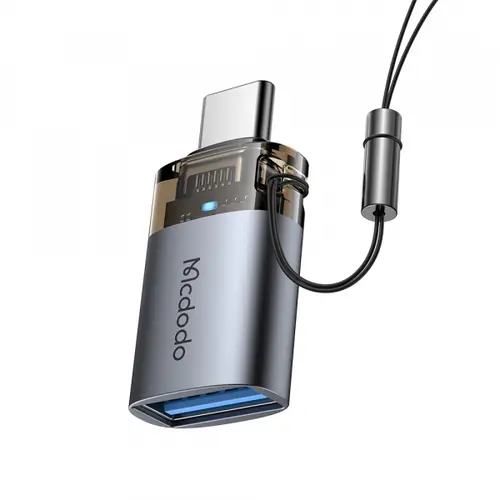 Adaptor McDodo OT-7400, USB-C - USB-A (Gri)
