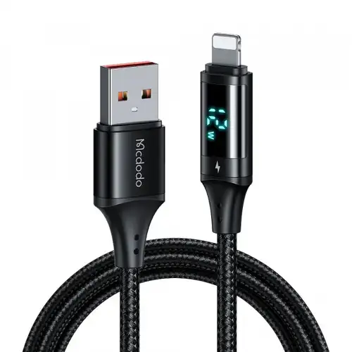 Cablu Date/Incarcare  McDodo CA-1060 Display, USB-A - Lightning, 12W, 1.2m
