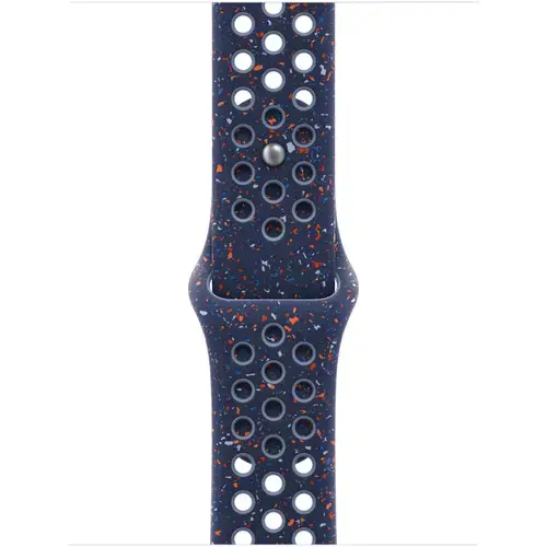Curea Smartwatch Apple MGA84ZM/A pentru Watch 40mm, Nike Sport Band, M/L (Albastru)