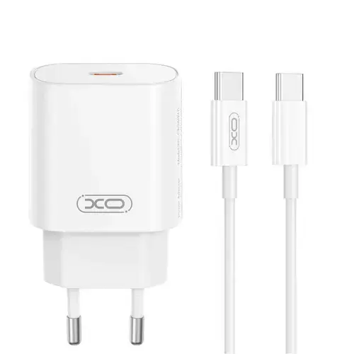 Incarcator Retea Cu Cablu USB-C XO Design CE25, 25W, 3A, 1 x USB-C (Alb)