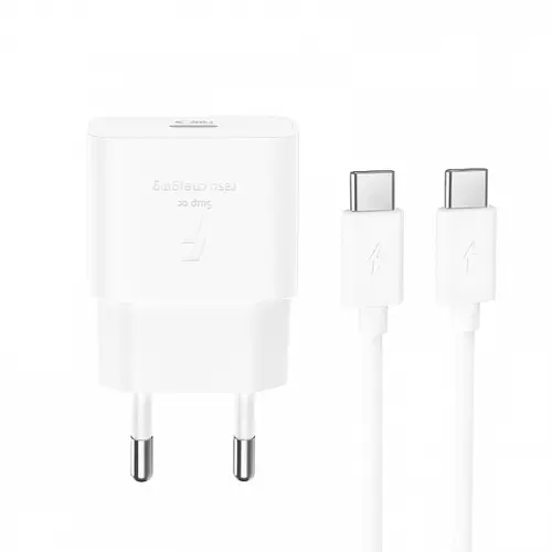 Incarcator Retea Cu Cablu USB-C XO Design L167, 25W, 3A, 1 x USB-C (Alb)