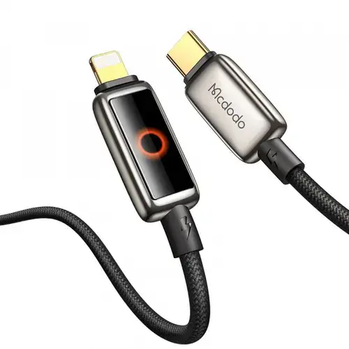 Cablu Date/Incarcare McDodo CA-6670 Auto Power Off, USB-C - Lightning, 36W, 1.2m (Negru)