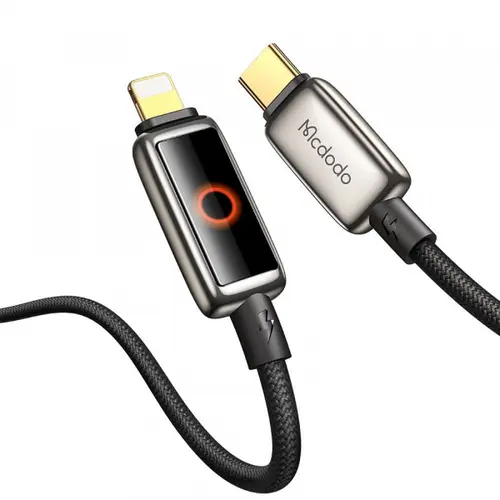Cablu Date/Incarcare McDodo CA-6670 Auto Power Off, USB-C - Lightning, 36W, 1.2m (Negru)
