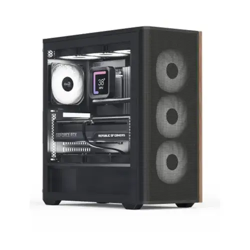 Carcasa Aerocool D501A V2, Middle Tower, Fara sursa (Negru)