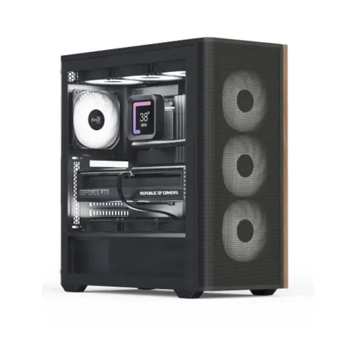 Carcasa Aerocool D501A V2, Middle Tower, Fara sursa (Negru)