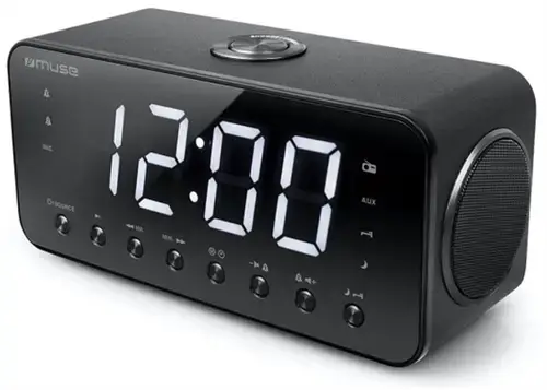 Radio cu ceas Muse M-192 CR, portabil, LED, Dual Alarm (Negru)