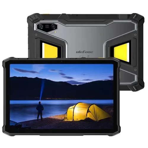 Tableta Ulefone Armor Pad 5 Pro, Procesor Octa-Core Dimensity 7400X, Ecran FHD+ 11inch, 12GB RAM, 512GB Flash, Radio FM, GPS, NFC, Android, 24200 mAh (Negru)