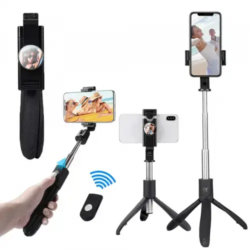 Selfie Stick Bluetooth Techsuit K06, Universal (Negru)