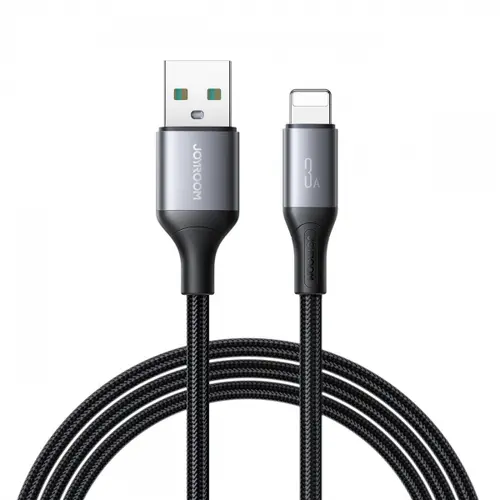 Cablu Date/Incarcare Joyroom S-A28 Flash, USB-A - Lightning, 18W, 2m (Negru)