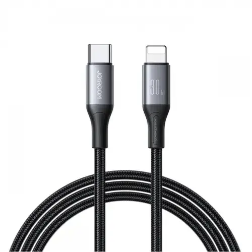 Cablu Date/Incarcare Joyroom S-A28 Flash, USB-C - Lightning, 30W, 2m (Negru)