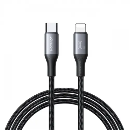 Cablu Date/Incarcare Joyroom S-A28 Flash, USB-C - Lightning, 30W, 2m (Negru)