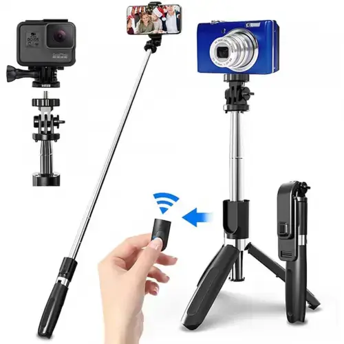 Selfie Stick Bluetooth Techsuit L02, Universal (Negru)