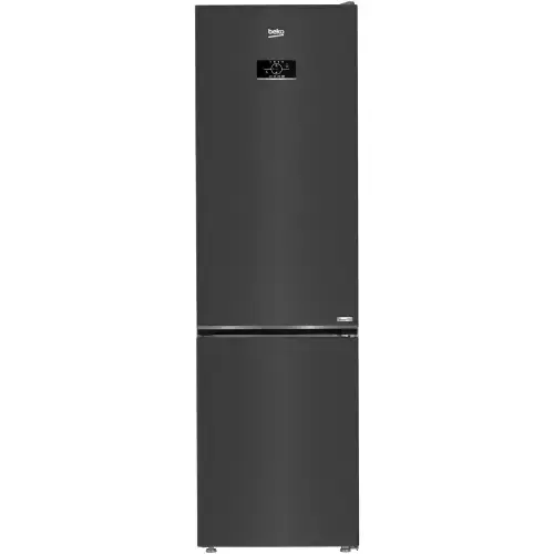Combina frigorifica Beko B3RCNA404HXBR1, 355 l, No Frost, Clasa E, HarvestFresh, AeroFlow, H 203.5 cm (Inox/Negru)