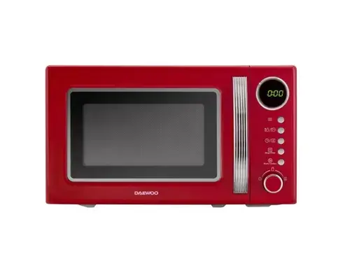 Cuptor cu microunde Daewoo KOR-6S2BR-1, 700 W, 20 l, Timer, 10 trepte putere, Platou 25.5 cm (Rosu)