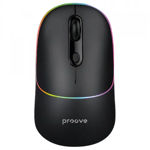 Mouse Wireless Proove Blink, RGB, 800DPI - 1600DPI, BT / Wi-Fi, Negru