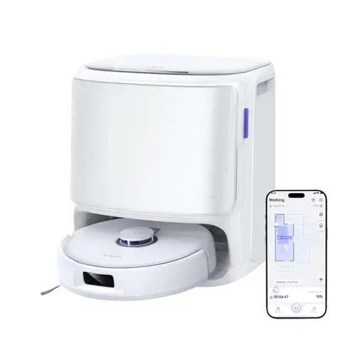 Aspirator robot Narwal X10 PRO, 11000 Pa, Autonomie 210 minute, Navigare LiDAR si evitare obstacole 3D, Control vocal si aplicatie (Alb)